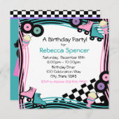 50's Diner Party Verjaardag Kaart (Voorkant / Achterkant)