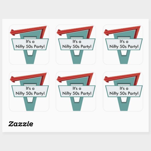 50s Diner Sign 1 Sticker (Vel)