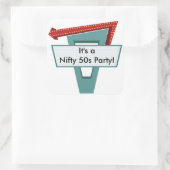 50s Diner Sign 1 Sticker (Tas)