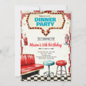 50s dinner party invitation kaart (Voorkant)