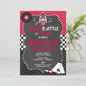 50s Fifties Sock Hop Rock Roll verjaardagsuitnodig Kaart (Staand voorkant)