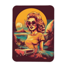 50s geïnspireerde retro magneet