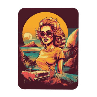 50s geïnspireerde retro magneet