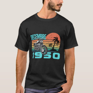 50's Gift Motorfiets zonsondergang december 1950 T-shirt