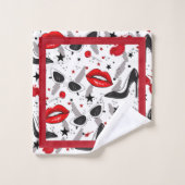 50's Glam Bath Towel Set Bad Handdoek (Wasdoekje)