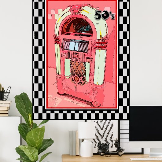 50s Jukebox Poster (Thuiskantoor)