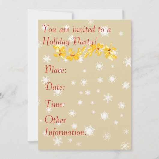  50s Kerstmeisje Uitnodiging (Achterkant)