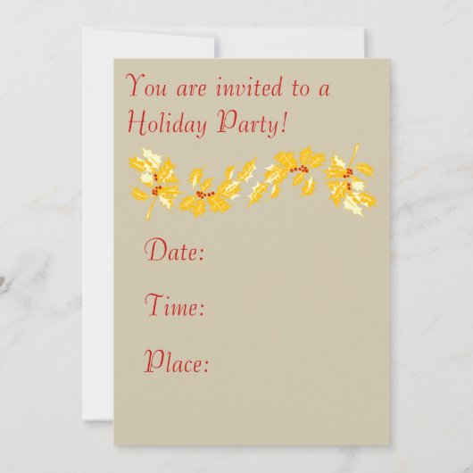 50s Kerstmeisje Vakantie Uitnodiging (Achterkant)