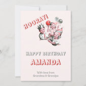  50s Klassieke Eenvoudige Happy Birthday-groet Kaart (Voorkant)