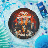 50s Kostuums en Cocktails  Halloween Party Papieren Bordje (Feest)