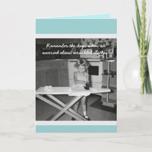  '50s Meisje Strijken Happy Birthday Kaart