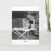  '50s Meisje Strijken Happy Birthday Kaart (Achterkant)