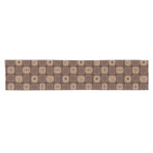 '50s Mod Art Soft Cubes Brown Korte Tafelloper (Horizontaal)