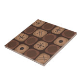 '50s Mod Art Soft Cubes Brown Tegeltje (Zijkant)