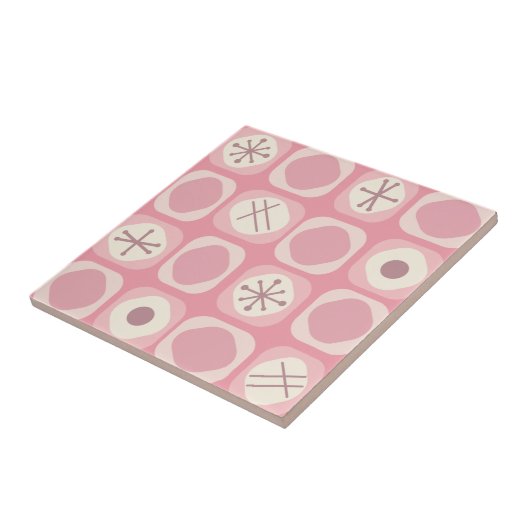 '50s Mod Art Soft Cubes Pink Vanilla' Tegeltje (Zijkant)