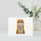 50s ouderwetse jukebox briefkaart (Staand voorkant)