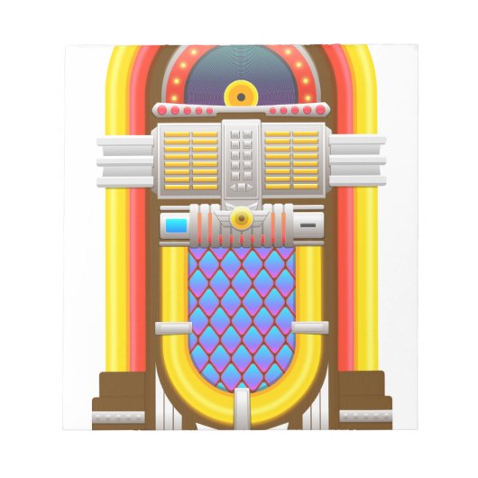 50s ouderwetse jukebox notitieblok (Voorkant)