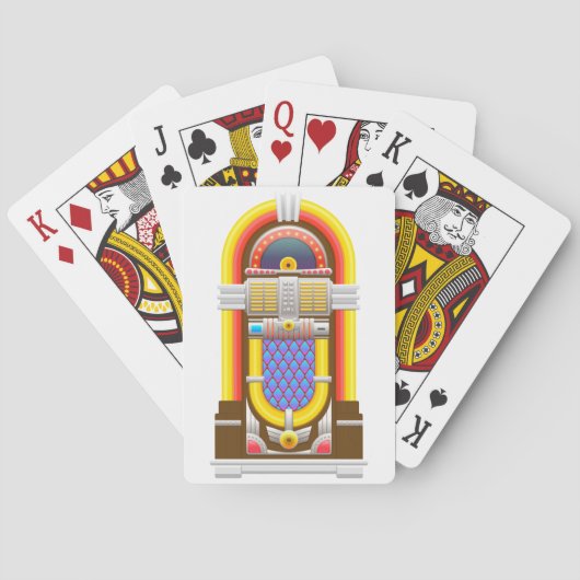 50s ouderwetse jukebox pokerkaarten (Achterkant)