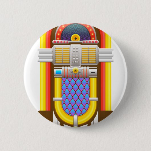 50s ouderwetse jukebox ronde button 5,7 cm (Voorkant)