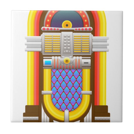 50s ouderwetse jukebox tegeltje (Voorkant)