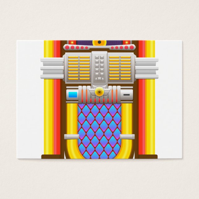 50s ouderwetse jukebox visitekaartje (Voorkant)