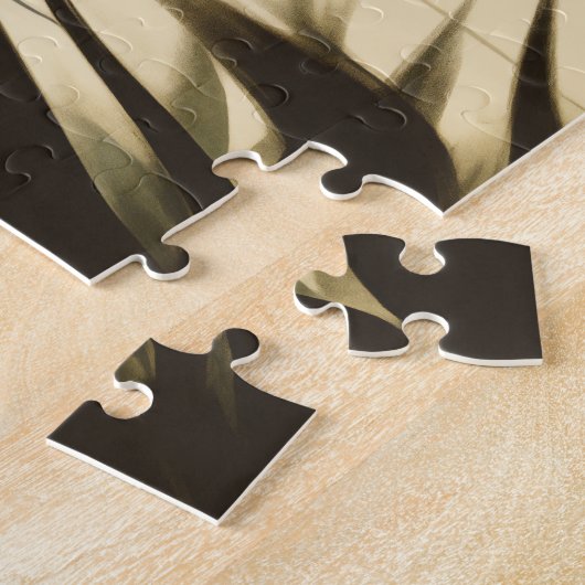 50s paar bij het zwembad legpuzzel (Zijkant)