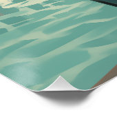 50s paar bij het zwembad perfect poster (Hoek)