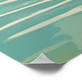 50s paar zoenen bij het zwembad poster (Hoek)