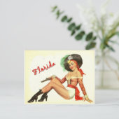  50s Pirate Girl Briefkaart (Staand voorkant)