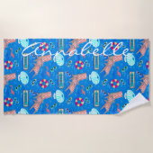 50s Pool Party Personalized Strandlaken (Voorkant)