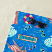 50s Pool Party Personalized Strandlaken (In situ)