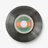 50's Record Stijl Papieren Bordje (Voorkant)