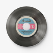 50's Record Stijl Papieren Bordje (Voorkant)