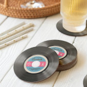 50's Record Stijl Ronde Kartonnen Onderzetter
