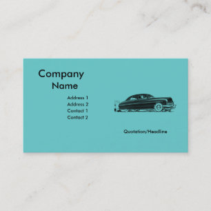 50s Retro Automobile Business Card Template Visitekaartje