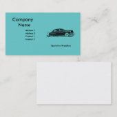 50s Retro Automobile Business Card Template Visitekaartje (Voorkant / Achterkant)