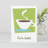 50s Retro Coffe Cup Grafisch Kaart (Staand voorkant)