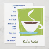 50s Retro Coffe Cup Grafisch Kaart (Voorkant / Achterkant)