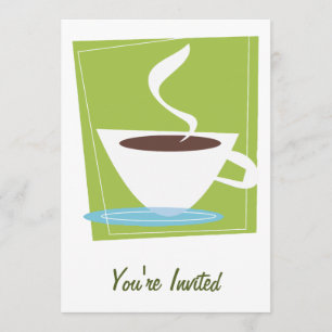 50s Retro Coffe Cup Grafisch Kaart