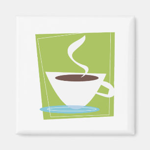 50s Retro Coffe Cup Grafisch Magneet