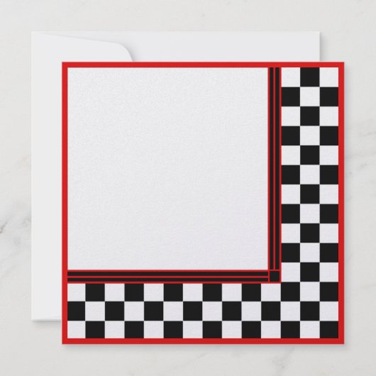 50s Retro Diner Blank Sign Invitation (Achterkant)
