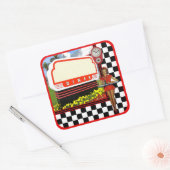 50s Retro Diner Blank Sign Sticker (Envelop)