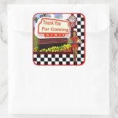 50s Retro Diner Dank u Sticker (Tas)