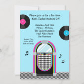 50's Retro Party Invitation Kaart (Voorkant)