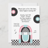 50's Retro Party Invitation Kaart (Voorkant)