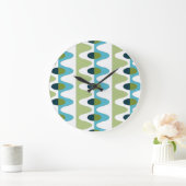50s Retro Patterned Clock Grote Klok (Huis)