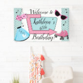 50's Retro Verjaardag Spandoek (Insitu)