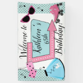 50's Retro Verjaardag Spandoek (Verticaal)