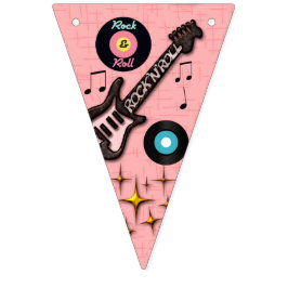 50s Rock n Roll Bunting. Vlaggetjes