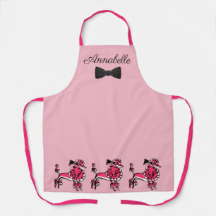 50's Roze Poodles Personaliseer Schort